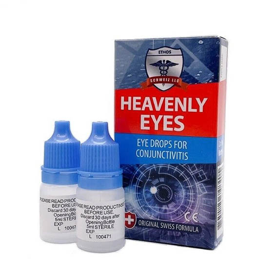 Ethos Heavenly Eyes Conjunctivitis Eye Drops 10ml & bottles
