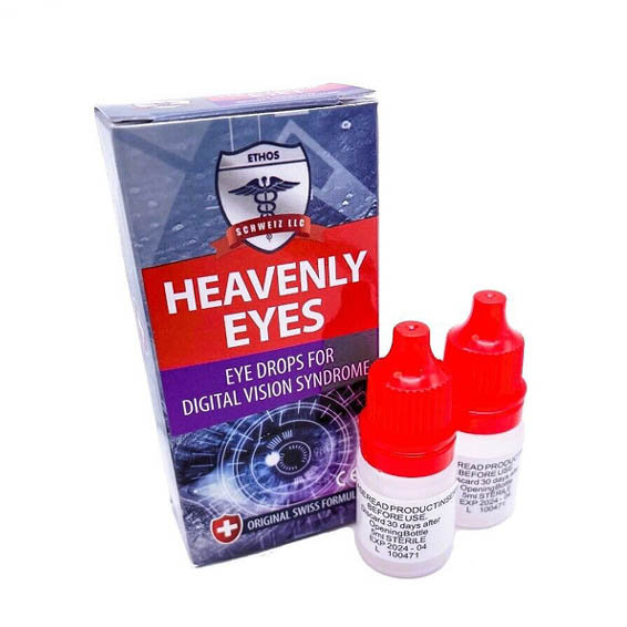Ethos Heavenly Eyes Digital Vision Syndrome Eye Drops 10ml & bottles